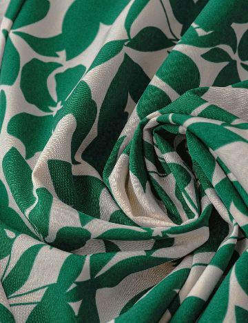 Pantaloni SHEIN CURVE, verde/crem