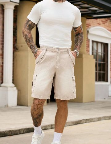 Pantaloni scurti SHEIN, bej