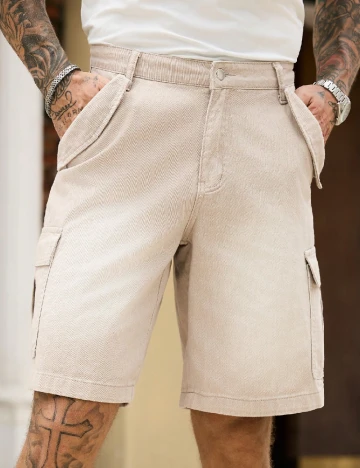 Pantaloni scurti SHEIN, bej