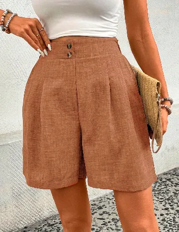 Pantaloni scurti SHEIN, maro