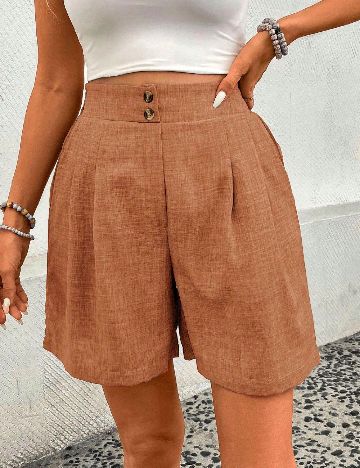 Pantaloni scurti SHEIN, maro