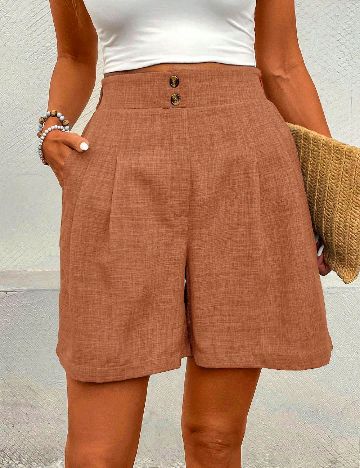 Pantaloni scurti SHEIN, maro
