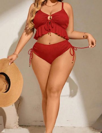 Costum de baie SHEIN CURVE, rosu