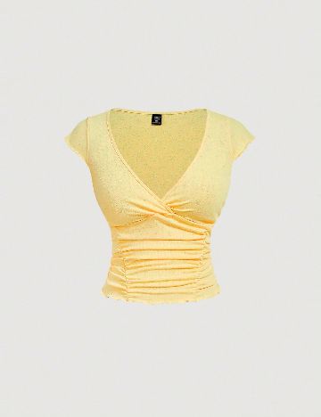 Top SHEIN CURVE, galben