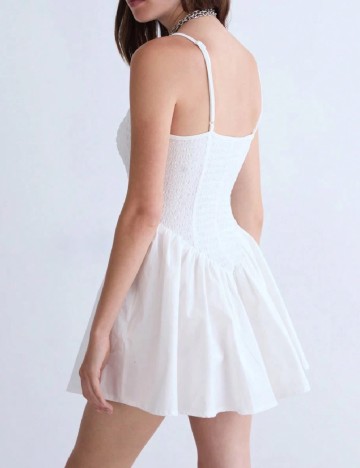 Rochie scurta Courez, alb