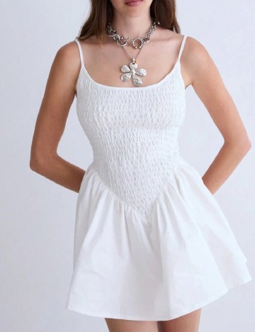Rochie scurta Courez, alb