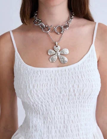 Rochie scurta Courez, alb