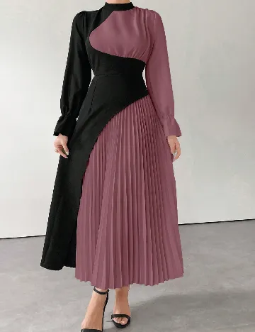Rochie medie SHEIN, negru/mov