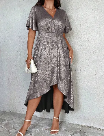 Rochie medie SHEIN CURVE, gri