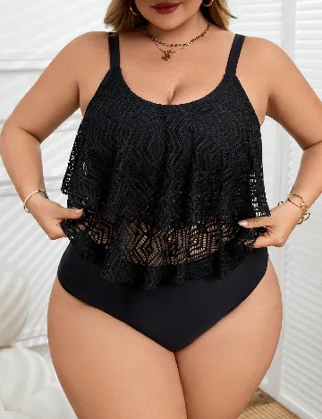 Costum de baie SHEIN CURVE, negru