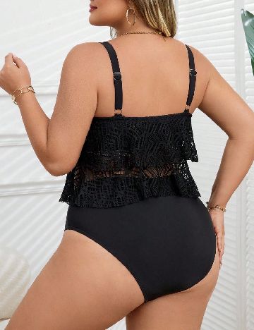 Costum de baie SHEIN CURVE, negru