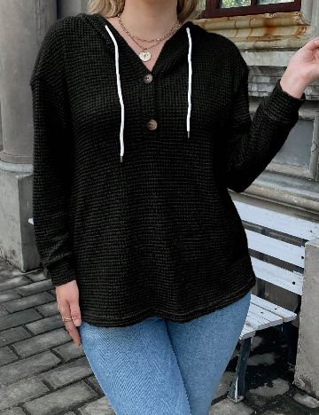 Bluza SHEIN CURVE, negru