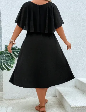 Rochie medie Joress Plus Size, negru