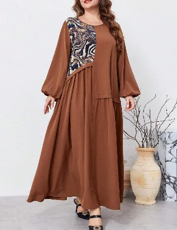 Rochie lunga SHEIN CURVE, maro