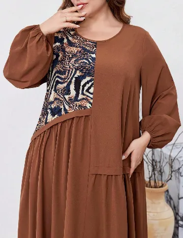 Rochie lunga SHEIN CURVE, maro