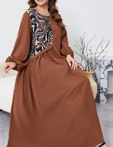 Rochie lunga SHEIN CURVE, maro
