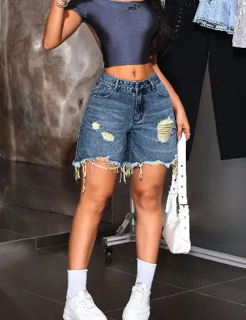 Pantaloni scurti SHEIN, albastru