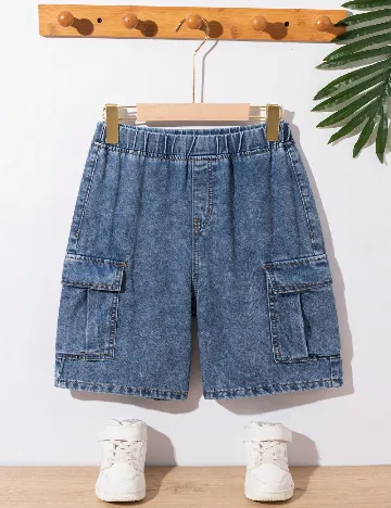 Pantaloni scurti Shein Kids, albastru