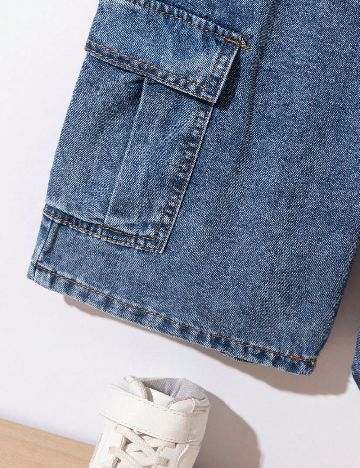 Pantaloni scurti Shein Kids, albastru