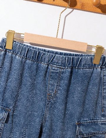 Pantaloni scurti Shein Kids, albastru