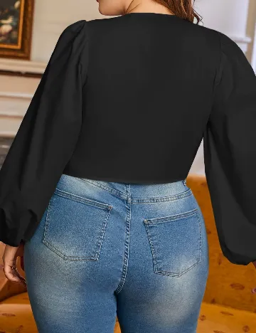 Top SHEIN CURVE, negru
