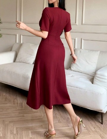 Rochie medie Dazy, visiniu