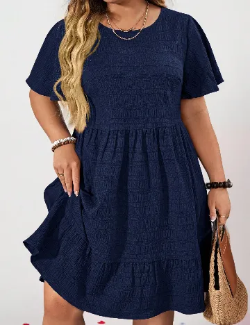 Rochie scurta SHEIN CURVE, bleumarin