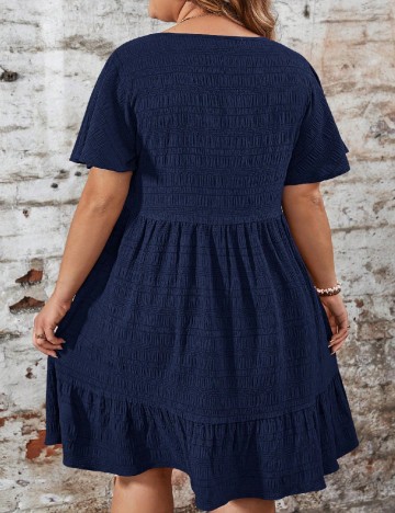 Rochie scurta SHEIN CURVE, bleumarin