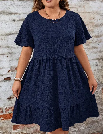 Rochie scurta SHEIN CURVE, bleumarin