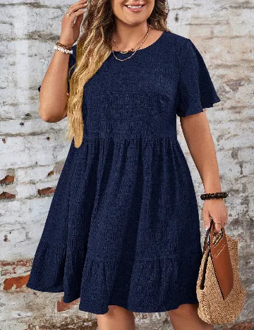 Rochie scurta SHEIN CURVE, bleumarin