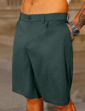 Pantaloni scurti SHEIN Plus Size Men, verde
