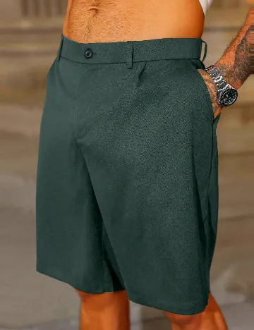 Pantaloni scurti SHEIN Plus Size Men, verde