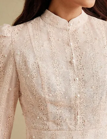 Rochie medie Anewsta, roz pal