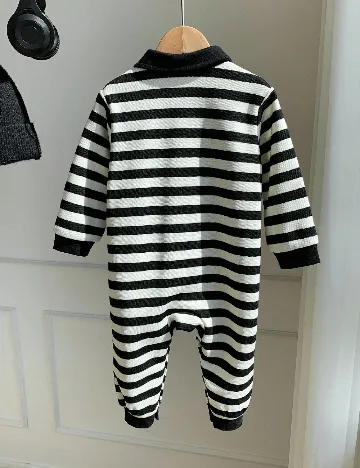 Salopeta Shein Kids, alb/negru