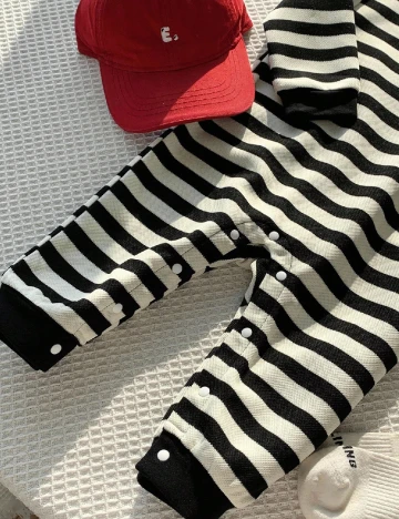 Salopeta Shein Kids, alb/negru