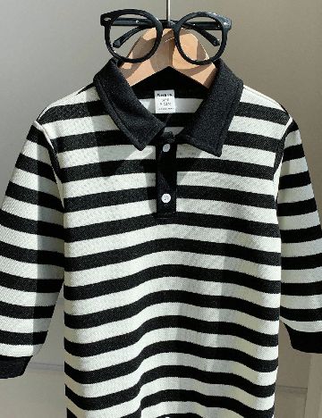 Salopeta Shein Kids, alb/negru