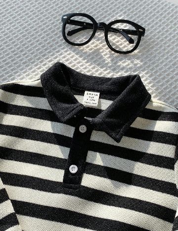 Salopeta Shein Kids, alb/negru