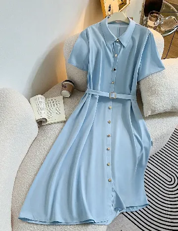 Rochie medie SHEIN CURVE, albastru