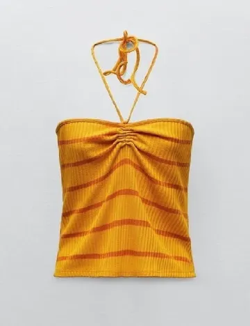 Top Zara, portocaliu
