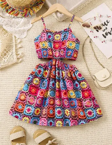 Rochie Shein Kids, mix culori