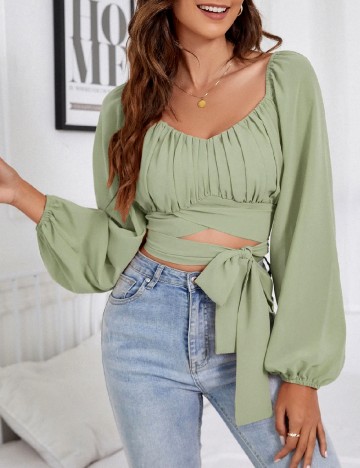 Top SHEIN, verde
