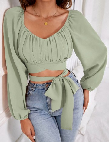 Top SHEIN, verde