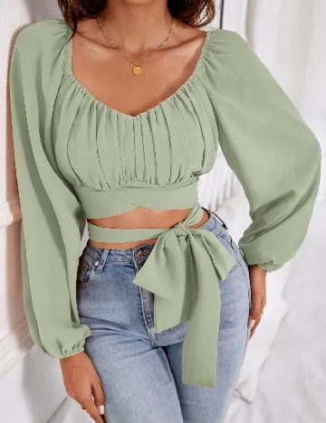 Top SHEIN, verde