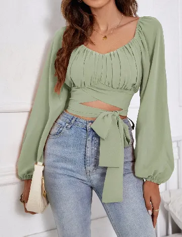 Top SHEIN, verde
