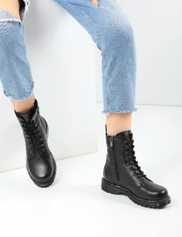 Ghete Fox Shoes, negru