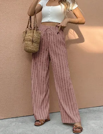 Pantaloni SHEIN, roz