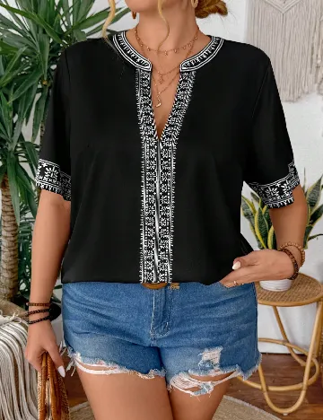 Bluza SHEIN CURVE, negru