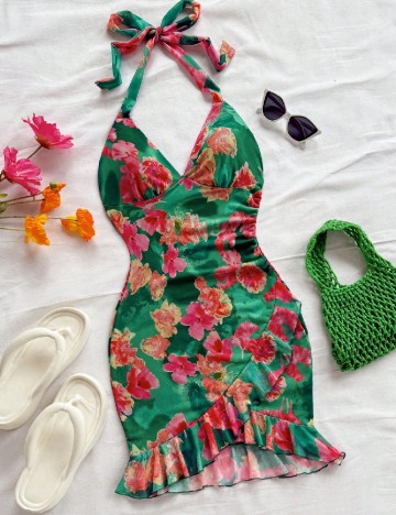 Rochie scurta SHEIN, floral print