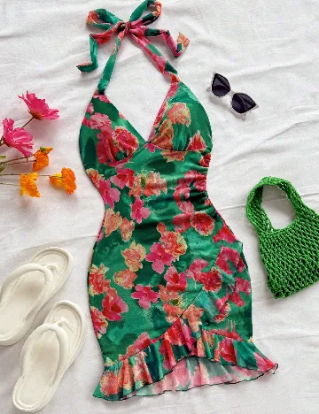 Rochie scurta SHEIN, floral print