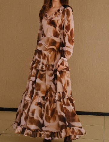 Rochie lunga MOTF, mix culori